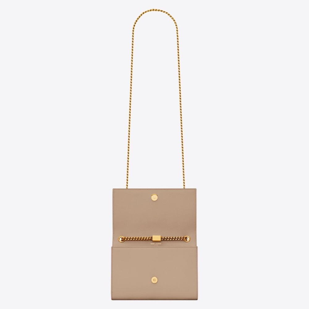 Authentic YSL Saint Laurent KATE SMALL CHAIN BAG IN GRAIN DE POUDRE MSRP $2,268! - Picture 9 of 17
